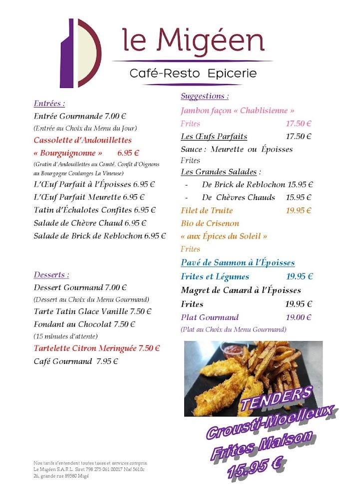 Le Migeen - Menu Image 1